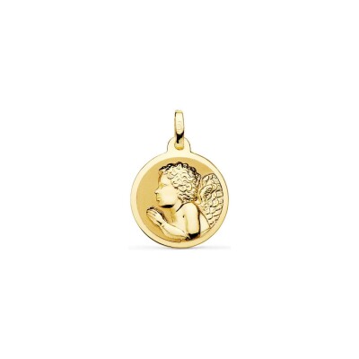 Médaille Ange en or jaune, 18mm