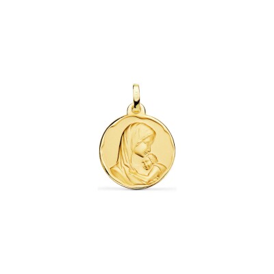 Médaille Vierge amour maternel en or jaune