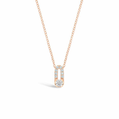 Pendentif Antonello Portofino "Petit et Rond" en or rose et diamants