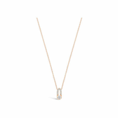 Pendentif Antonello Portofino "Petit et Rond" en or rose et diamants