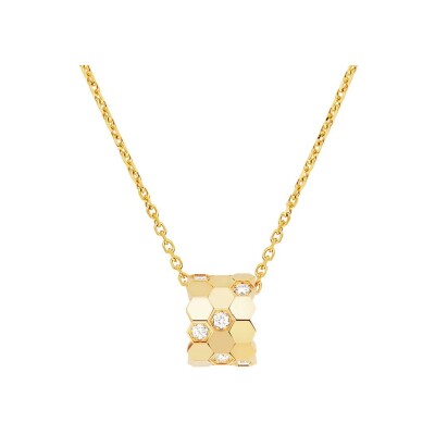 Pendentif Chaumet Bee My Love en or jaune et diamants