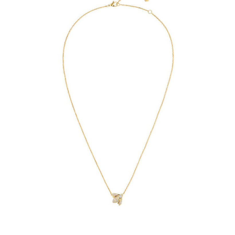 Pendentif Chaumet Bee My Love en or jaune et diamants