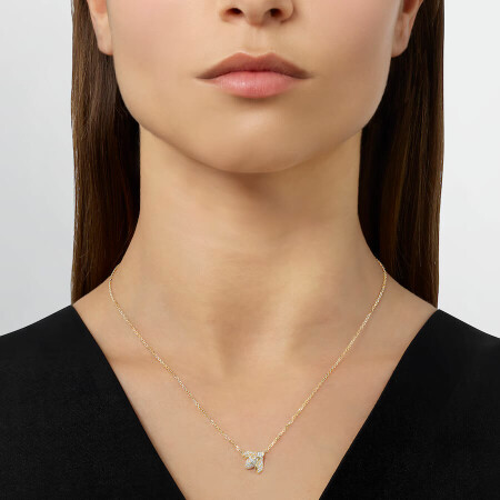 Pendentif Chaumet Bee My Love en or jaune et diamants