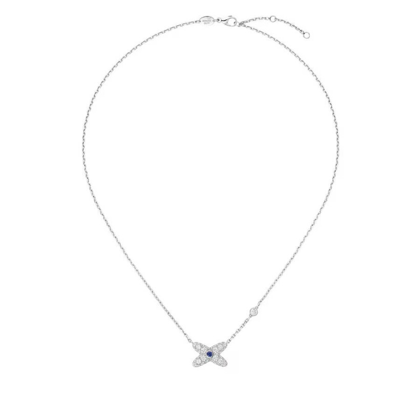 Pendentif Chaumet Jeux de Liens en or blanc, saphir et diamants