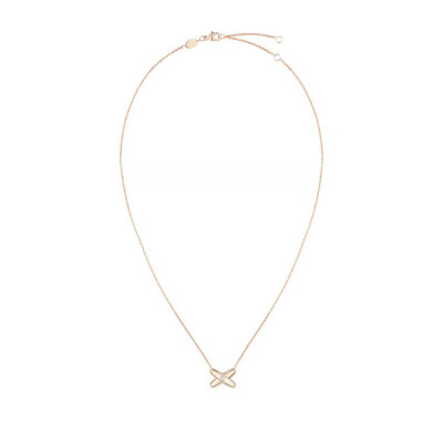 Pendentif Chaumet Jeux de Liens en or rose et diamant
