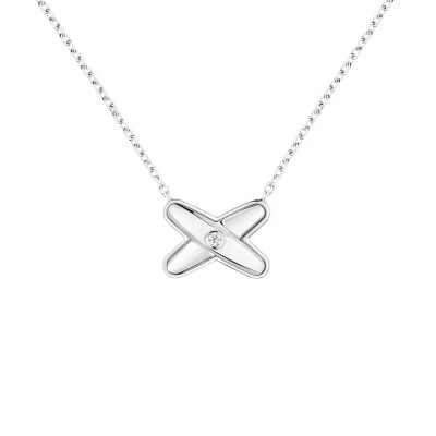 Pendentif Chaumet Jeux de Liens en or blanc et diamant