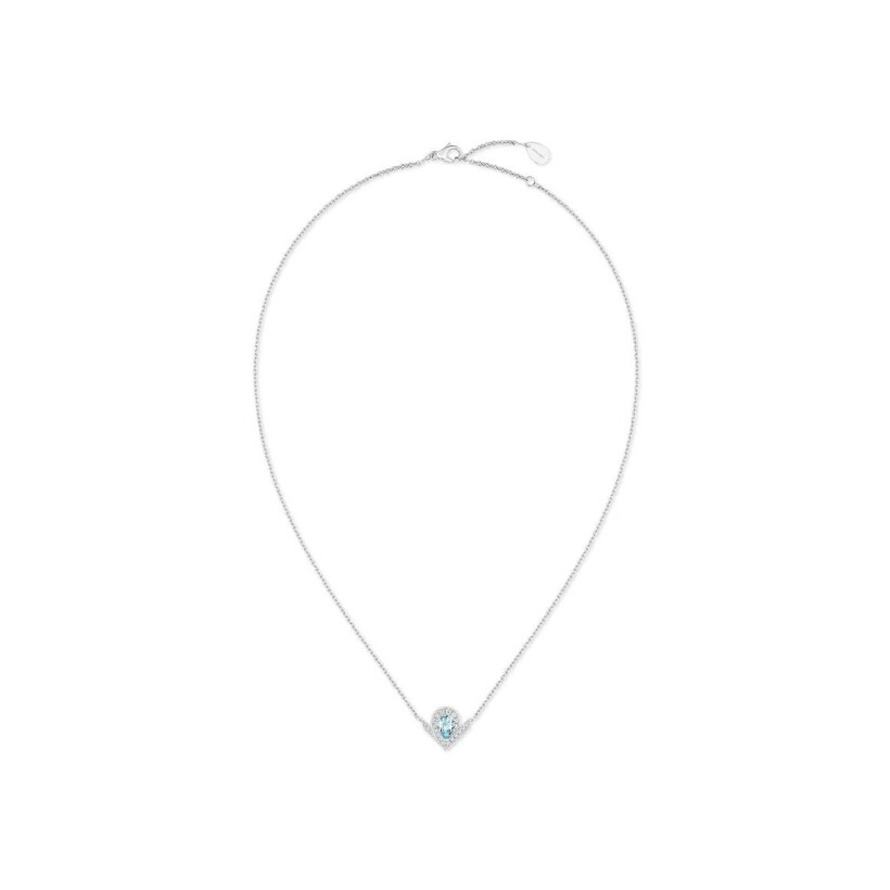 Chaumet Joséphine Aigrette pendant, white gold, aquamarine, diamonds