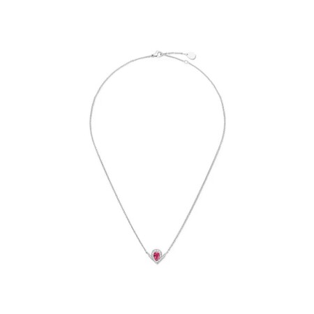 Pendentif Chaumet Joséphine Aigrette en or blanc, rubellite et diamants