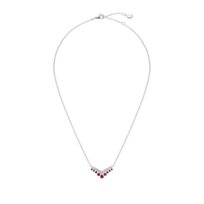 Pendentif Chaumet Joséphine Aigrette en or blanc, rubis et diamants