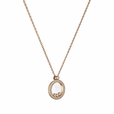 Pendentif Chopard Happy Diamonds Icons en or rose et diamants