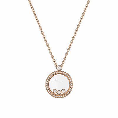 Pendentif Chopard Happy Diamonds Icons en or rose et diamants