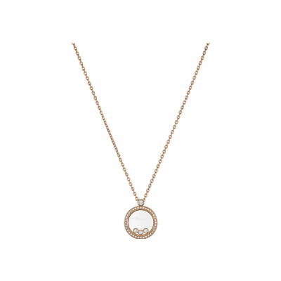 Pendentif Chopard Happy Diamonds Icons en or rose et diamants