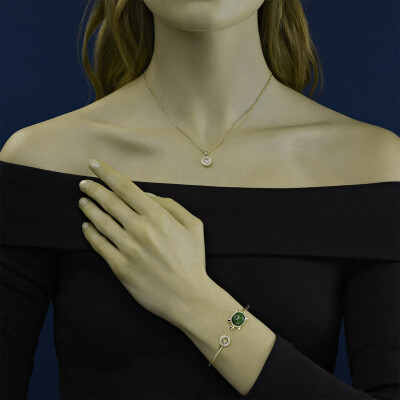 Pendentif Chopard Happy Diamonds Icons en or jaune et diamants