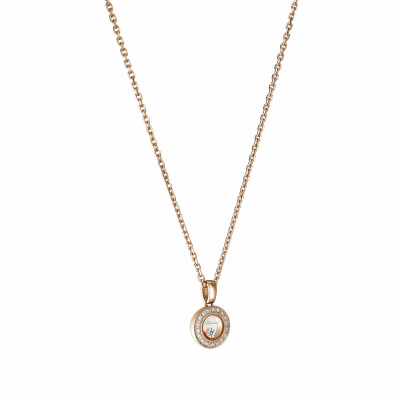 Pendentif Chopard Happy Diamonds Icons en or rose et diamants