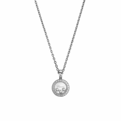 Pendentif Chopard Happy Diamonds en or blanc et diamants