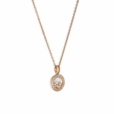 Pendentif Chopard Happy Diamonds Icons en or rose et diamants