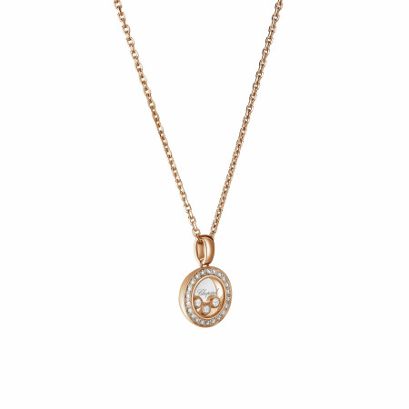 Chopard Happy Diamonds Icons pendant, pink gold and diamonds