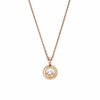 Pendentif Chopard Happy Diamonds Icons en or rose et diamants