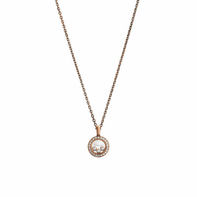 Pendentif Chopard Happy Diamonds Icons en or rose et diamants