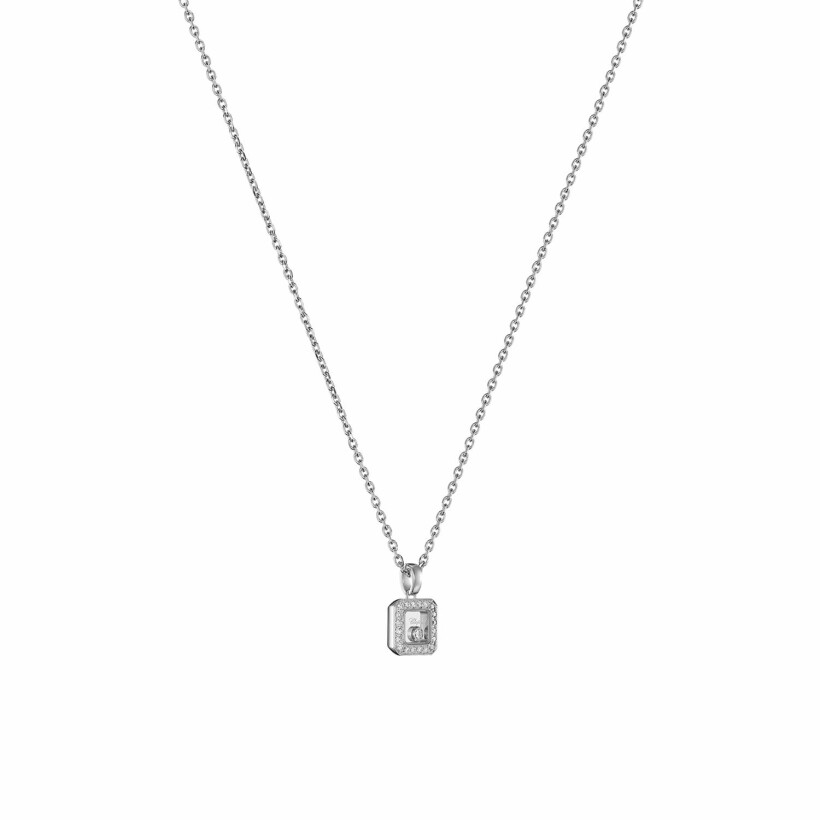 Pendentif Chopard Happy Diamonds Icons en or blanc et diamants