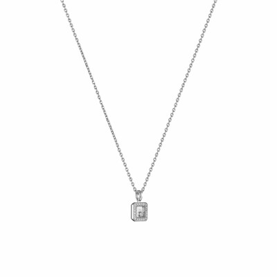 Pendentif Chopard Happy Diamonds Icons en or blanc et diamants