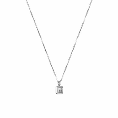 Pendentif Chopard Happy Diamonds Icons en or blanc et diamants