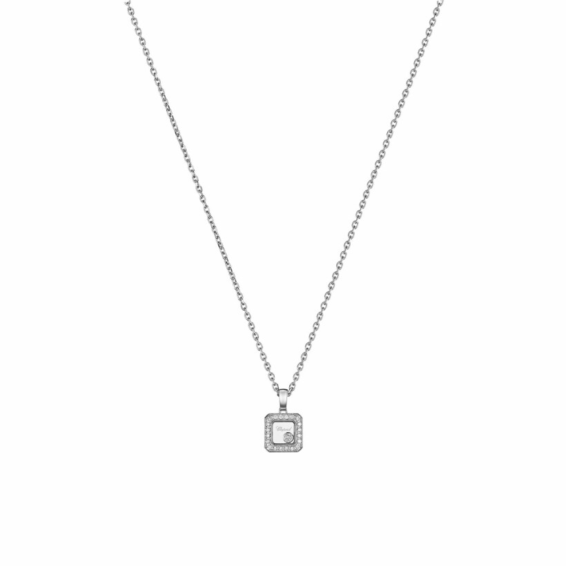 Pendentif Chopard Happy Diamonds Icons en or blanc et diamants