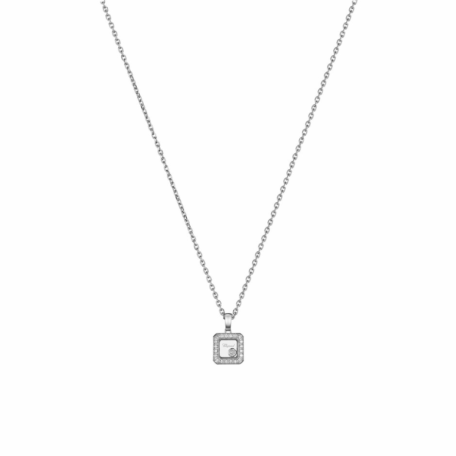 Pendentif Chopard Happy Diamonds Icons en or blanc et diamants