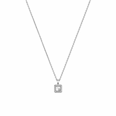 Pendentif Chopard Happy Diamonds Icons en or blanc et diamants