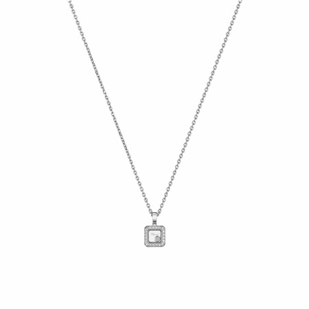 Pendentif Chopard Happy Diamonds Icons en or blanc et diamants