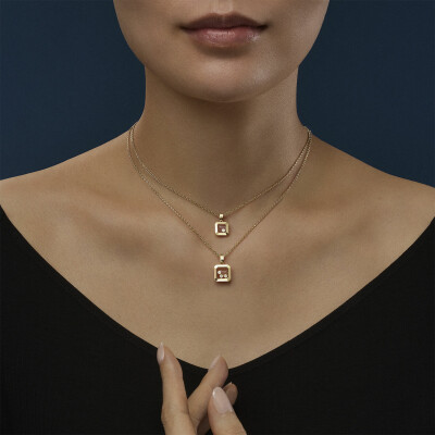 Pendentif Chopard Happy Diamonds Icons en or jaune et diamants