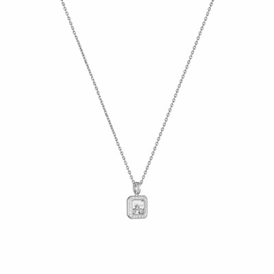 Pendentif Chopard Happy Diamonds Icons en or blanc et diamants