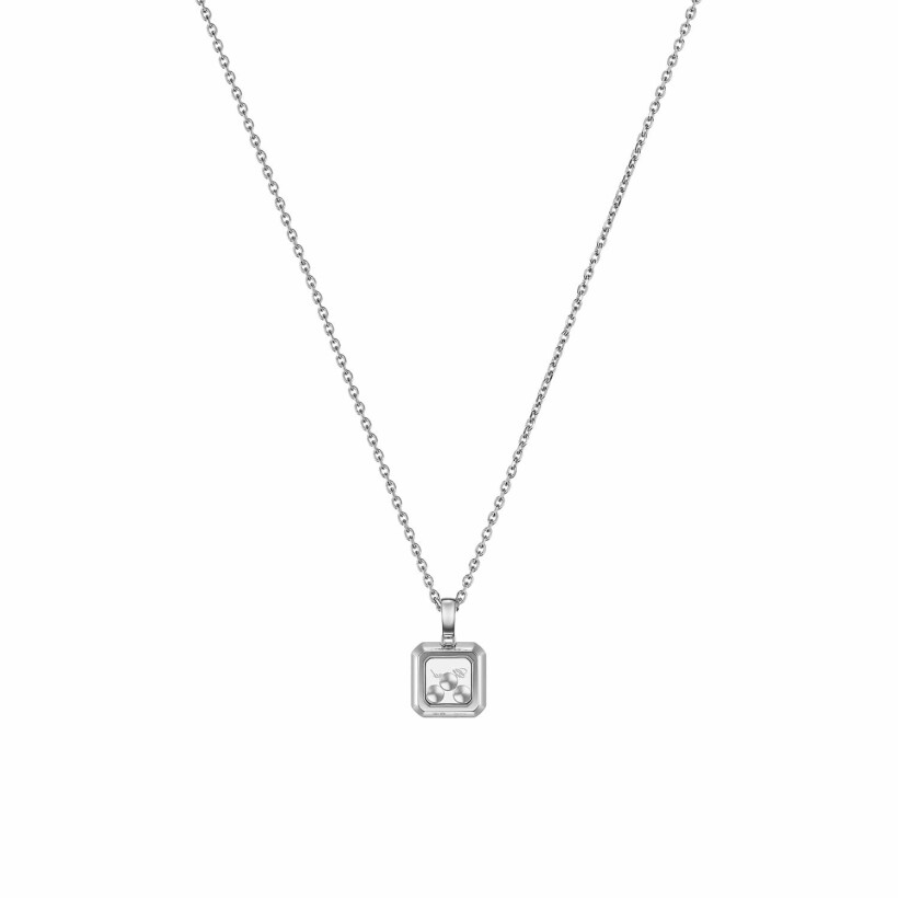 Pendentif Chopard Happy Diamonds Icons en or blanc et diamants