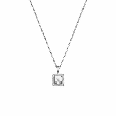 Pendentif Chopard Happy Diamonds Icons en or blanc et diamants