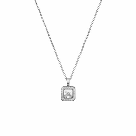 Pendentif Chopard Happy Diamonds Icons en or blanc et diamants