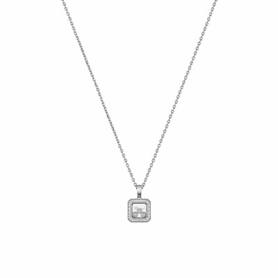 Pendentif Chopard Happy Diamonds Icons en or blanc et diamants