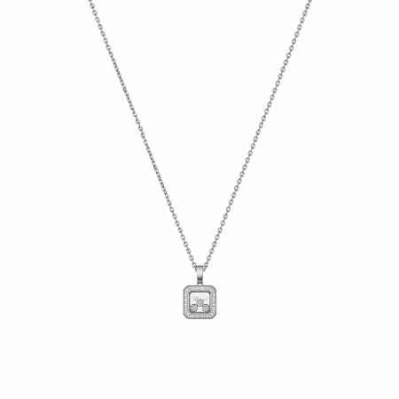 Pendentif Chopard Happy Diamonds Icons en or blanc et diamants