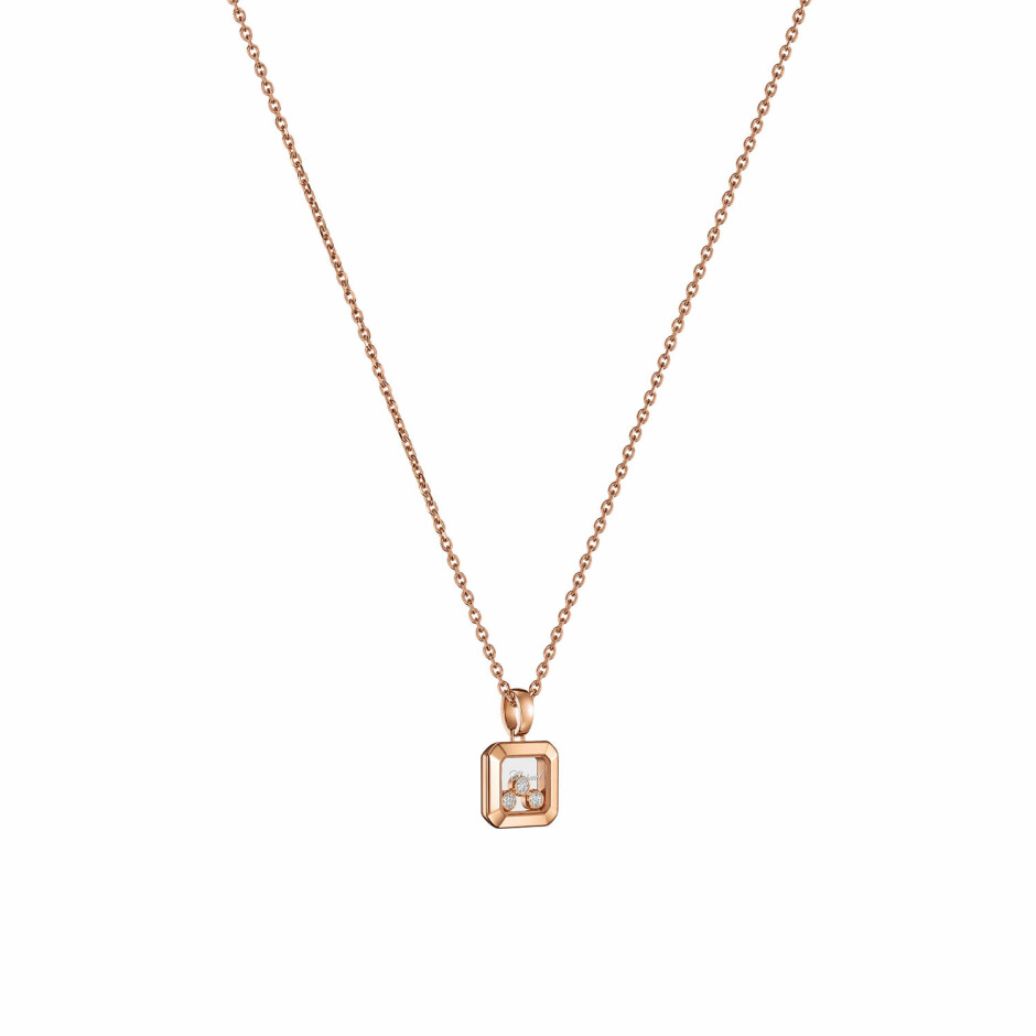 Pendentif Chopard Happy Diamonds Icons en or rose et diamants