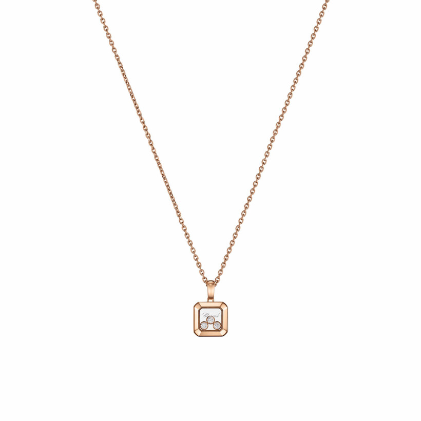 Pendentif Chopard Happy Diamonds Icons en or rose et diamants