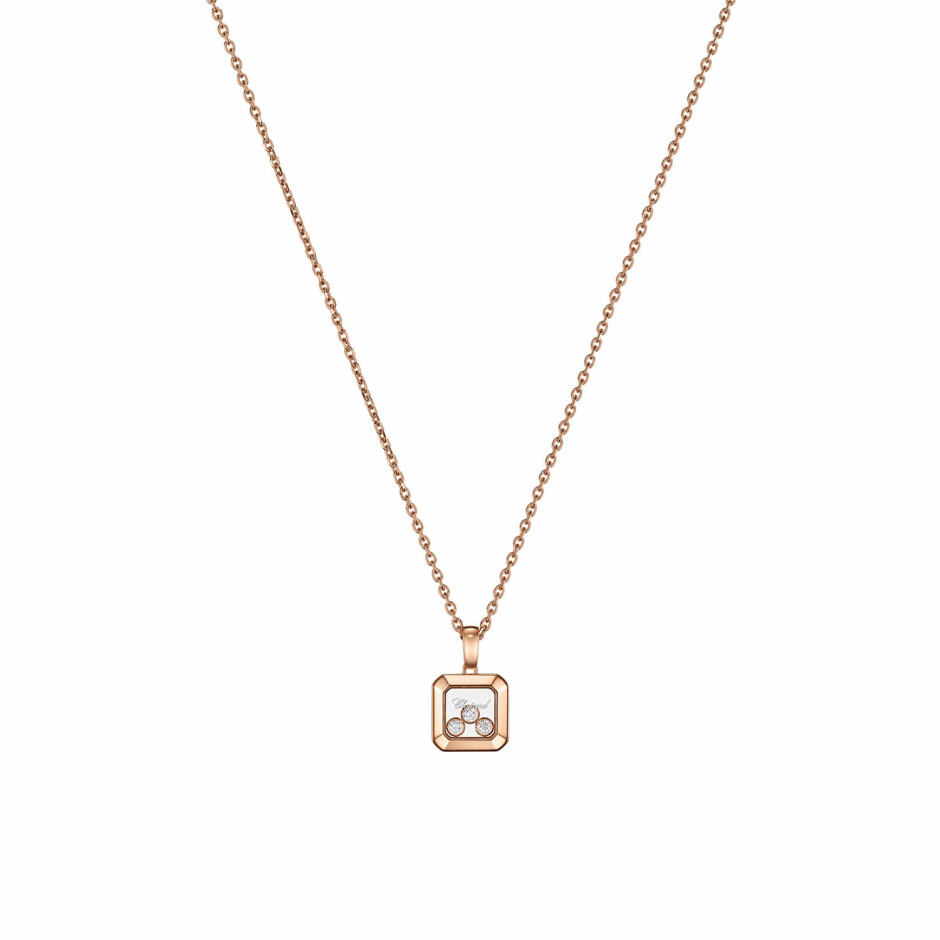 Pendentif Chopard Happy Diamonds Icons en or rose et diamants