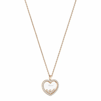 Pendentif Chopard Happy Diamonds Icons en or rose et diamants