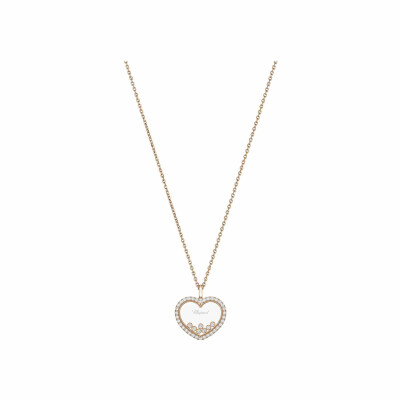 Pendentif Chopard Happy Diamonds Icons en or rose et diamants