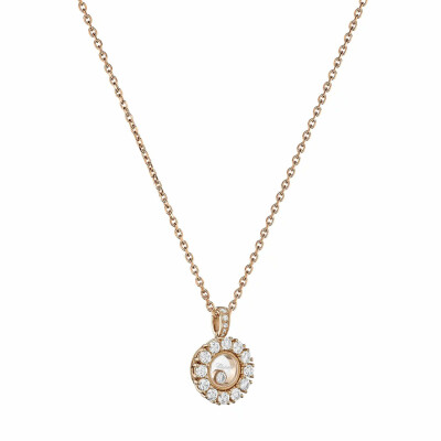 Pendentif Chopard Happy Diamonds Icons Joaillerie en or rose et diamants