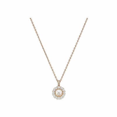 Pendentif Chopard Happy Diamonds Icons Joaillerie en or rose et diamants