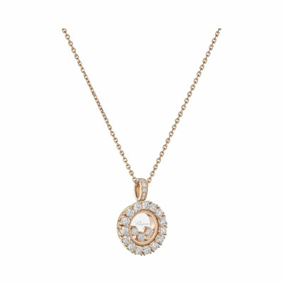 Pendentif Chopard Happy Diamonds Icons Joaillerie en or rose et diamants