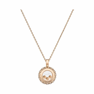 Pendentif Chopard Happy Diamonds Icons Joaillerie en or rose et diamants