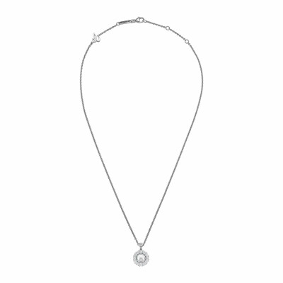 Pendentif Chopard Happy Diamonds Icons Joaillerie en or blanc et diamants