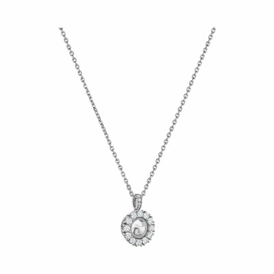 Pendentif Chopard Happy Diamonds Icons Joaillerie en or blanc et diamants