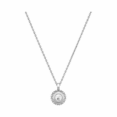 Pendentif Chopard Happy Diamonds Icons Joaillerie en or blanc et diamants