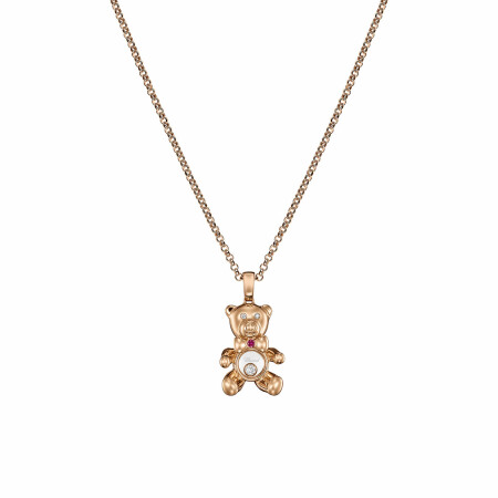 Chopard Happy Diamonds Turtle pendant in pink gold and diamonds